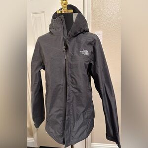 The North Face DryVent Dark Gray Hooded Zip-Up Rain Jacket Women’s Small NWOT